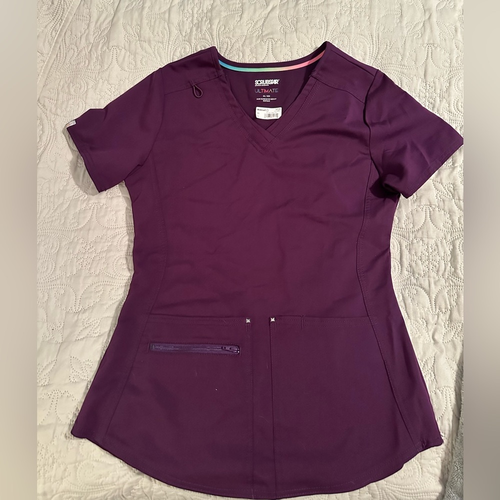 ScrubStar Ultimate Yoga V neck top, size XS